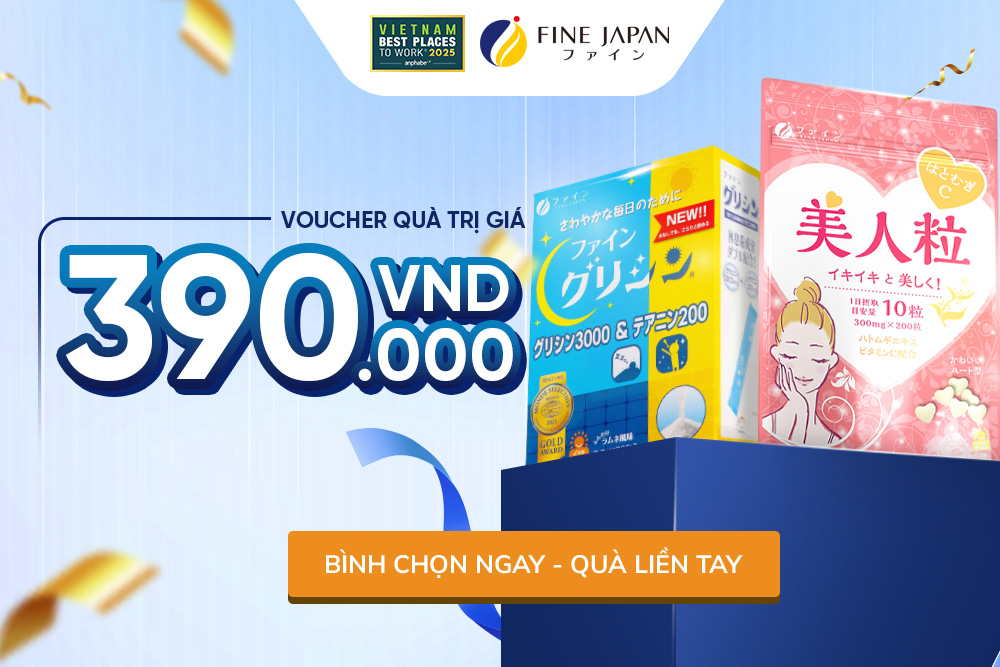 Nhận quà trị giá 390k từ Fine Japan